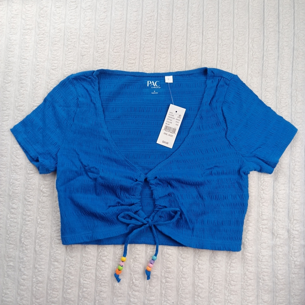 Blue Crop Top